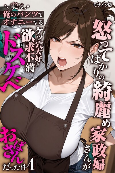 【フルカラー】怒ってばかりの綺麗め家政婦さんが実は俺のパンツでオナニーするケツ穴大好き欲求不満ドスケベオバサンだった件【単話】モザイク版（単話）｜きょこーの王国 評価数1